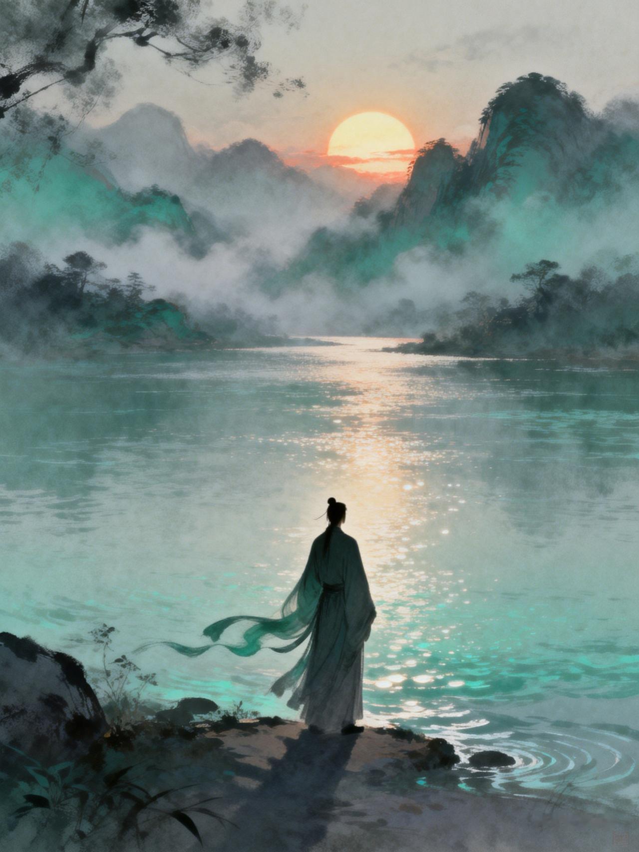 来往不逢人，长歌楚天碧
有一种解郁是故作潇洒。有一种寂静是安于当下。
柳宗元，一