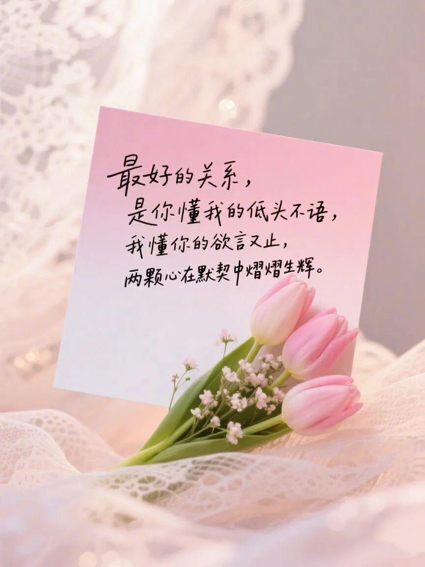 今天读到的金句分享今天读到的金句:最好的关系，是你懂我的低头不语，我懂你的欲言又