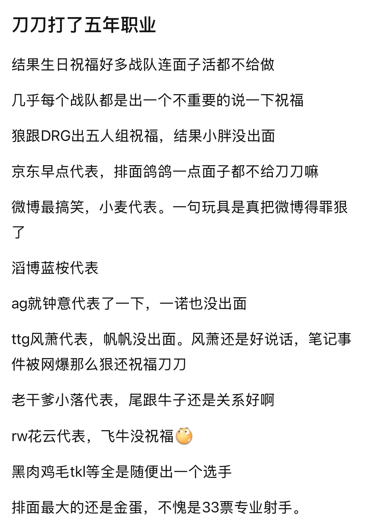 K吧热议：难绷，妖刀生日老队友和 KPL名流没一个祝福的，这人缘也是独一份了 