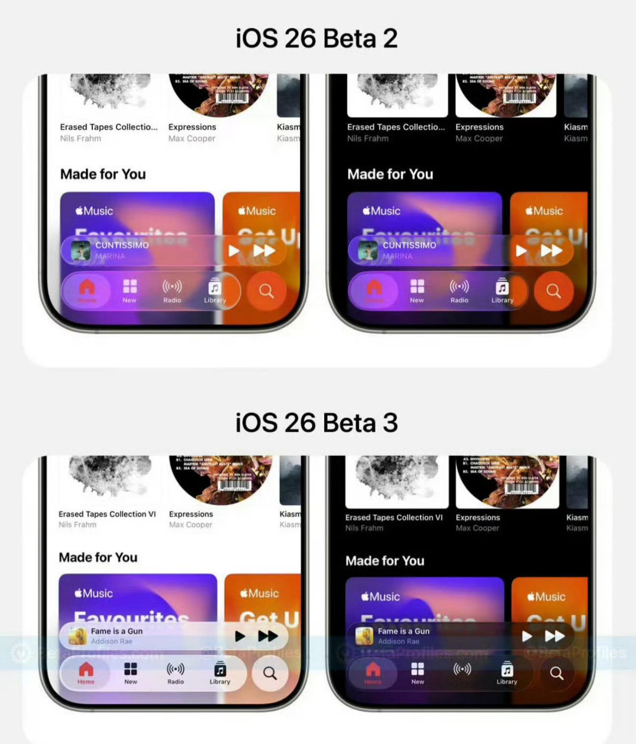 iOS26 Beta3优化了液态玻璃，降低了透明度，看着好像也还行[doge] 
