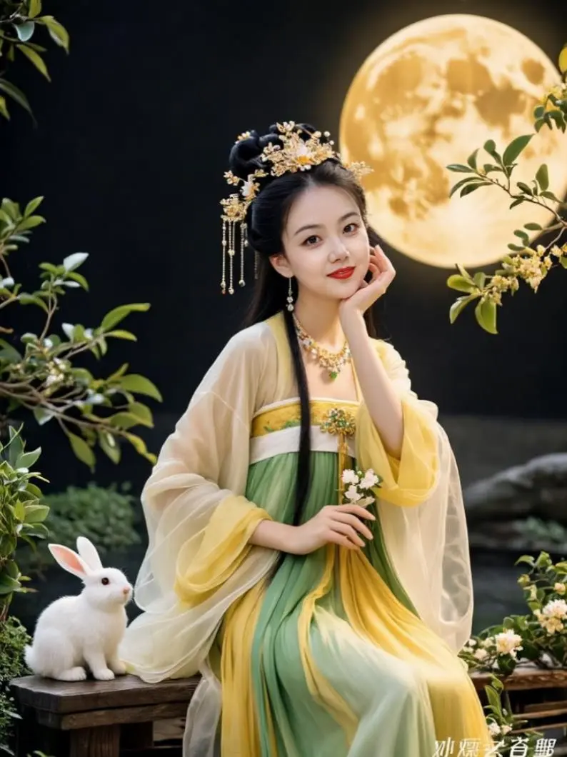 ai创作 中秋节 团结