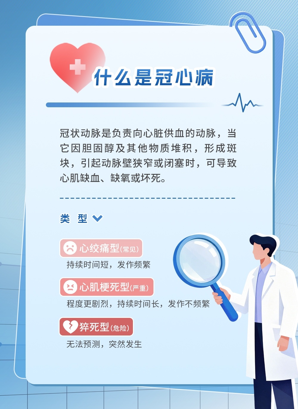 以前总觉得冠心病这些距离我们还比较遥远，但是看这几年的发病人数以及高增长率，真的