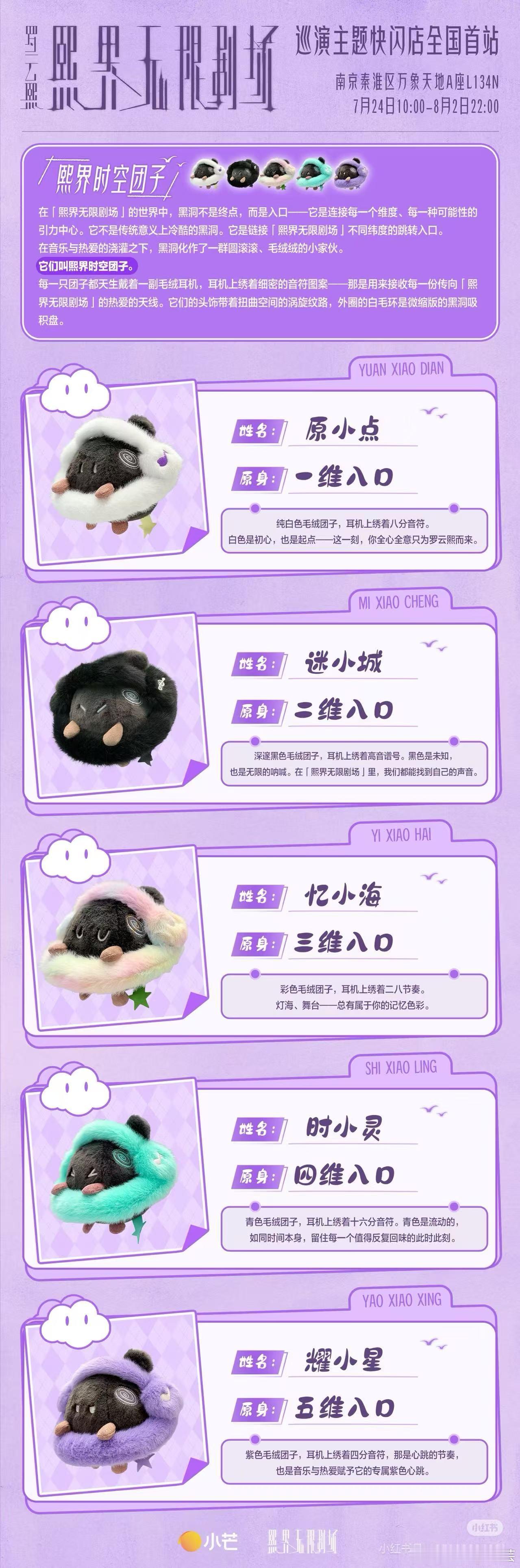 罗云熙新专辑小小的我 有五个熙界时空团子 是不是代表有五场演唱会啊