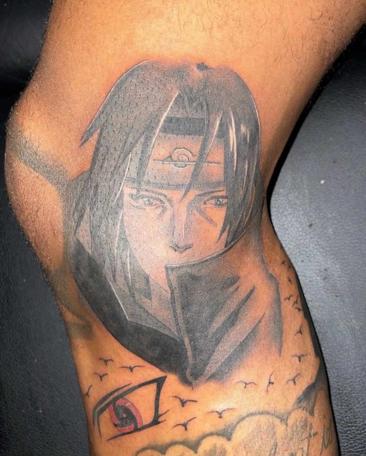 宇智波鼬铁粉！小凯文·波特每条动态都有他的照片 还有他的纹身