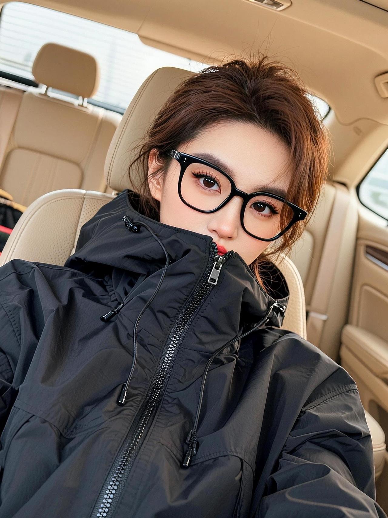 抖音ai创作 氛围感日常 美女 眼镜 好物推荐🔥