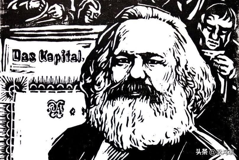 这幅极具视觉冲击力的卡尔·马克思（Karl Marx）肖像是由东德（德意志民主共