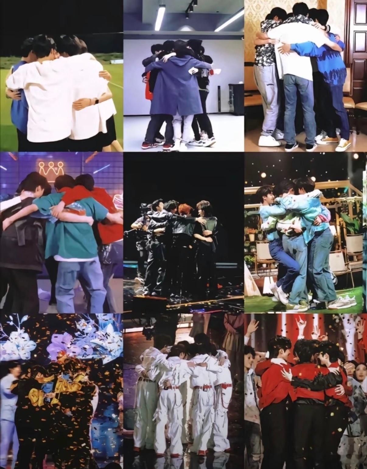 时代少年团七个男人抱一圈 每一个细节都体现了他们的用心与创造力，期待跨年夜与他们