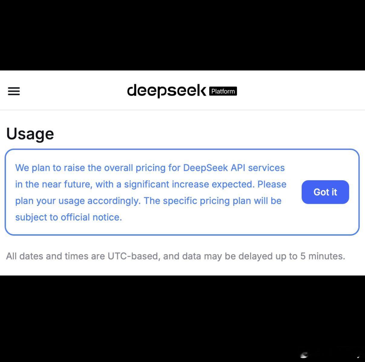 计划在近期上调 DeepSeek API 服务的整体价格，预计涨幅较大。请根据这