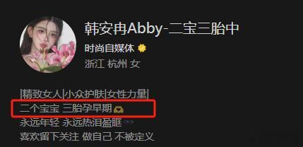 韩安冉宣布生完双胞胎封肚 26岁四婚三娃，韩安冉在生娃赛道捞金千万，这回封肚是要