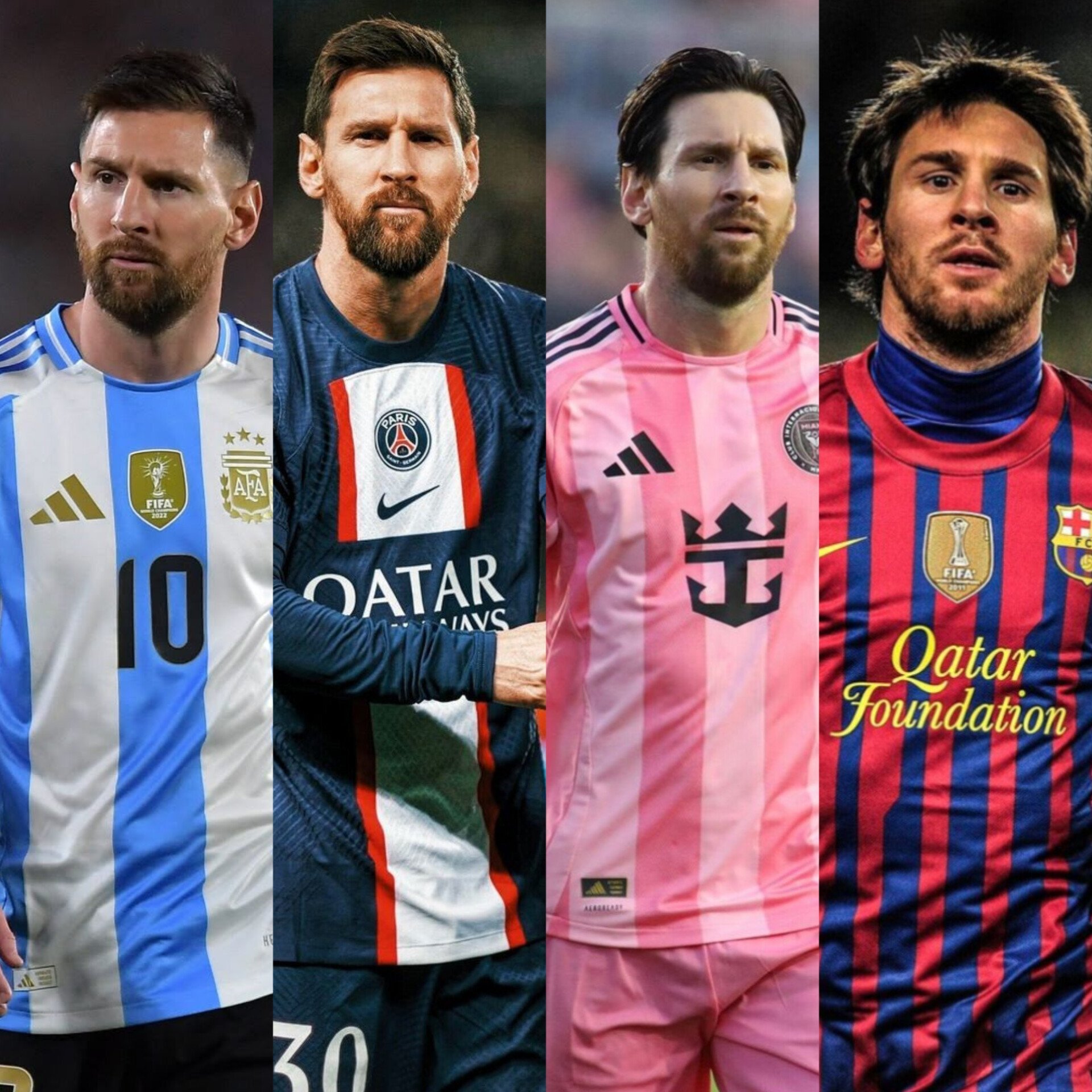 🐐梅西生涯900球里程碑！🇪🇸 巴塞罗那：672 ⚽️ 🇫🇷 巴黎圣日