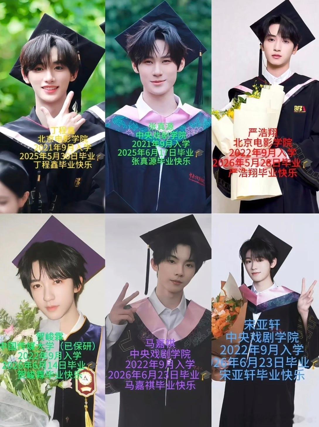 时代少年团的毕业照马嘉祺宋亚轩没拍毕业合照tg：时代少年团毕业进度6/7