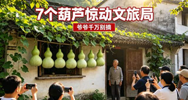 老屋结出7个葫芦火遍网络！文旅局上门：爷爷千万别摘