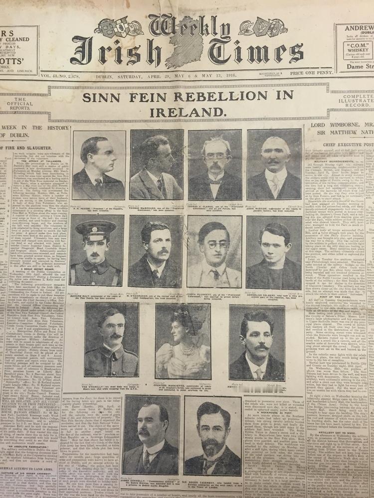 在1916年爱尔兰“复活节起义”后被英国处决的爱尔兰民族领袖：帕特里克·皮尔斯 