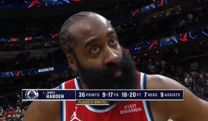 哈登：“随时做好准备是年轻人们的职责，他们做到了，他们准备得非常充分，甚至超出了