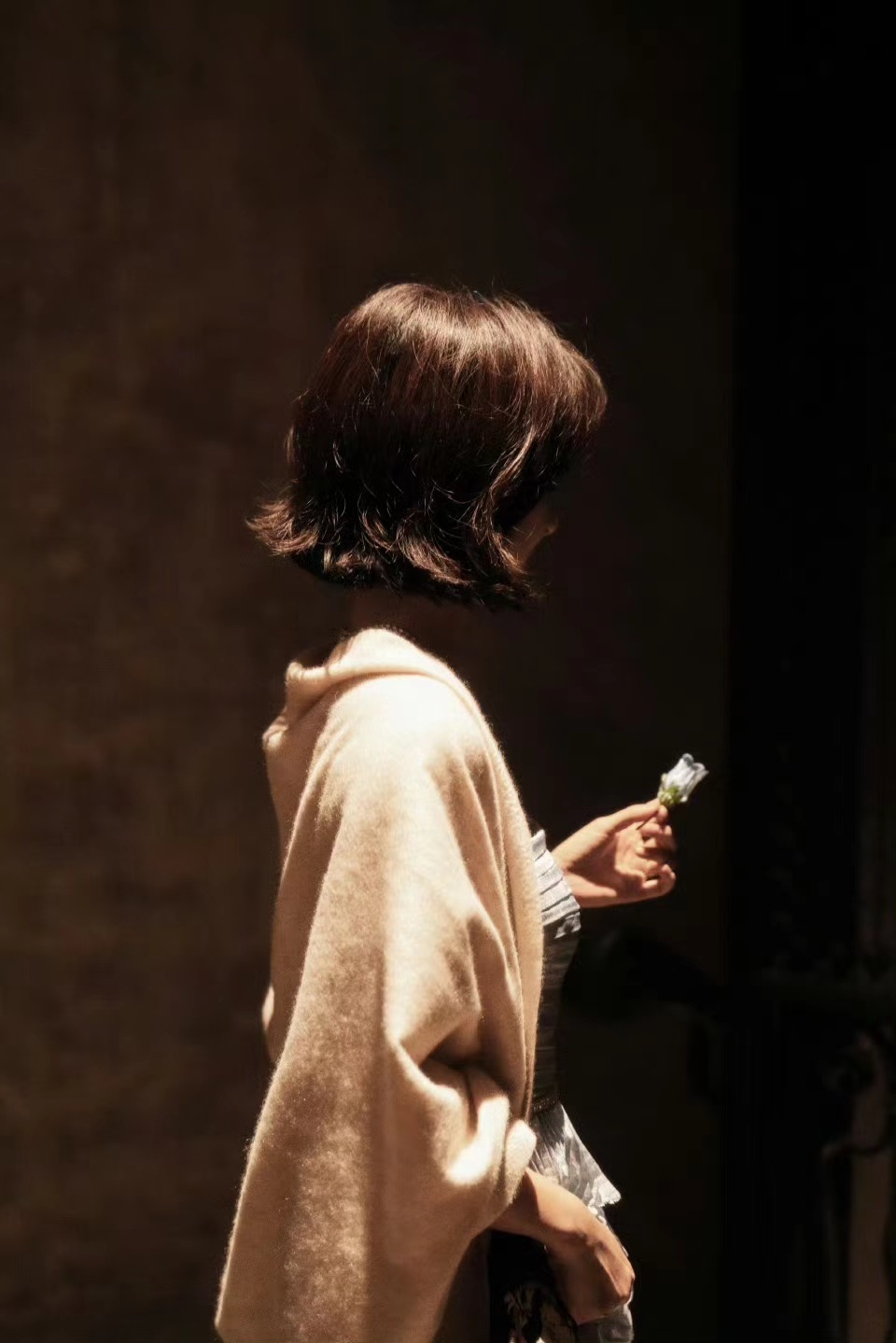 #赵丽颖短发卷发##赵丽颖手拿风铃花#赵丽颖璀璨生光大片，璀璨生光的前序，[好爱
