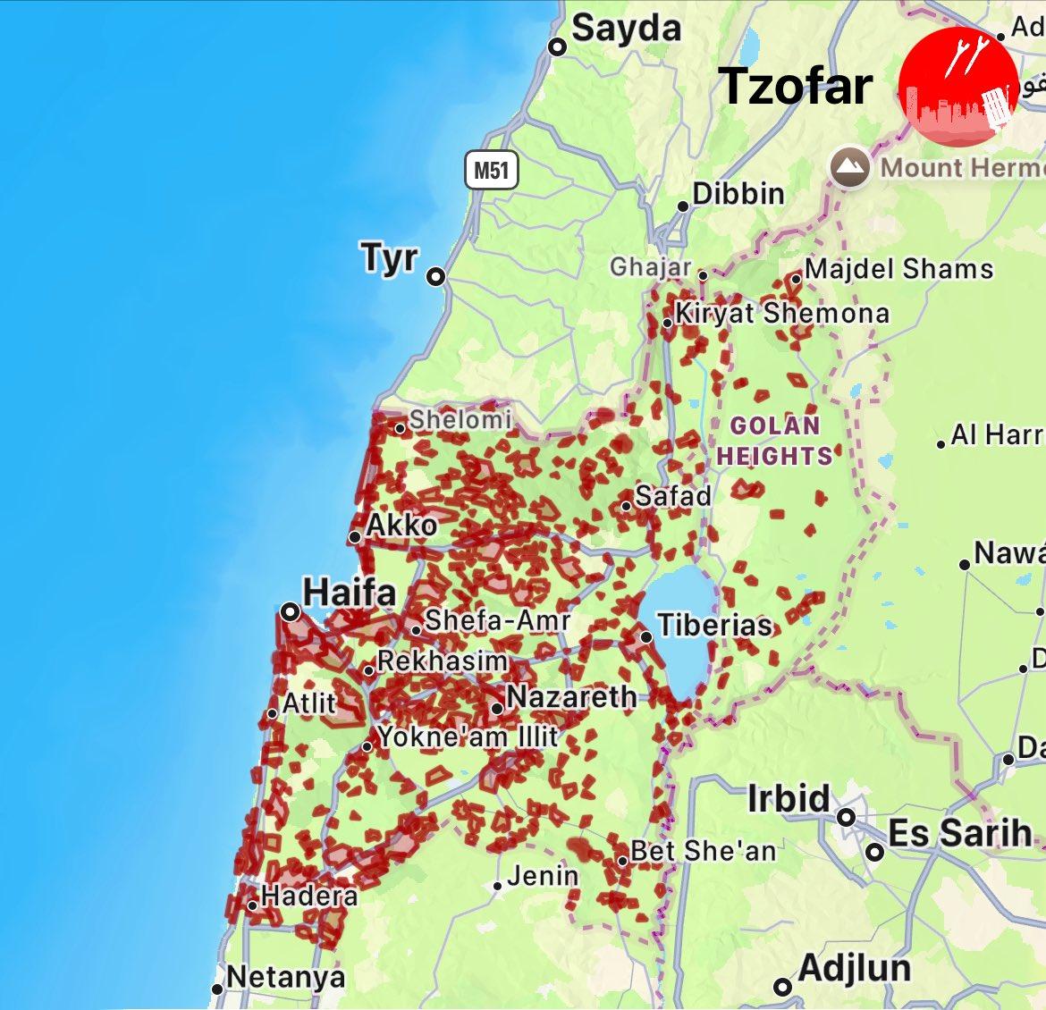 突发——伊朗导弹正驶向以色列北部；预计数分钟内拉响防空警报。