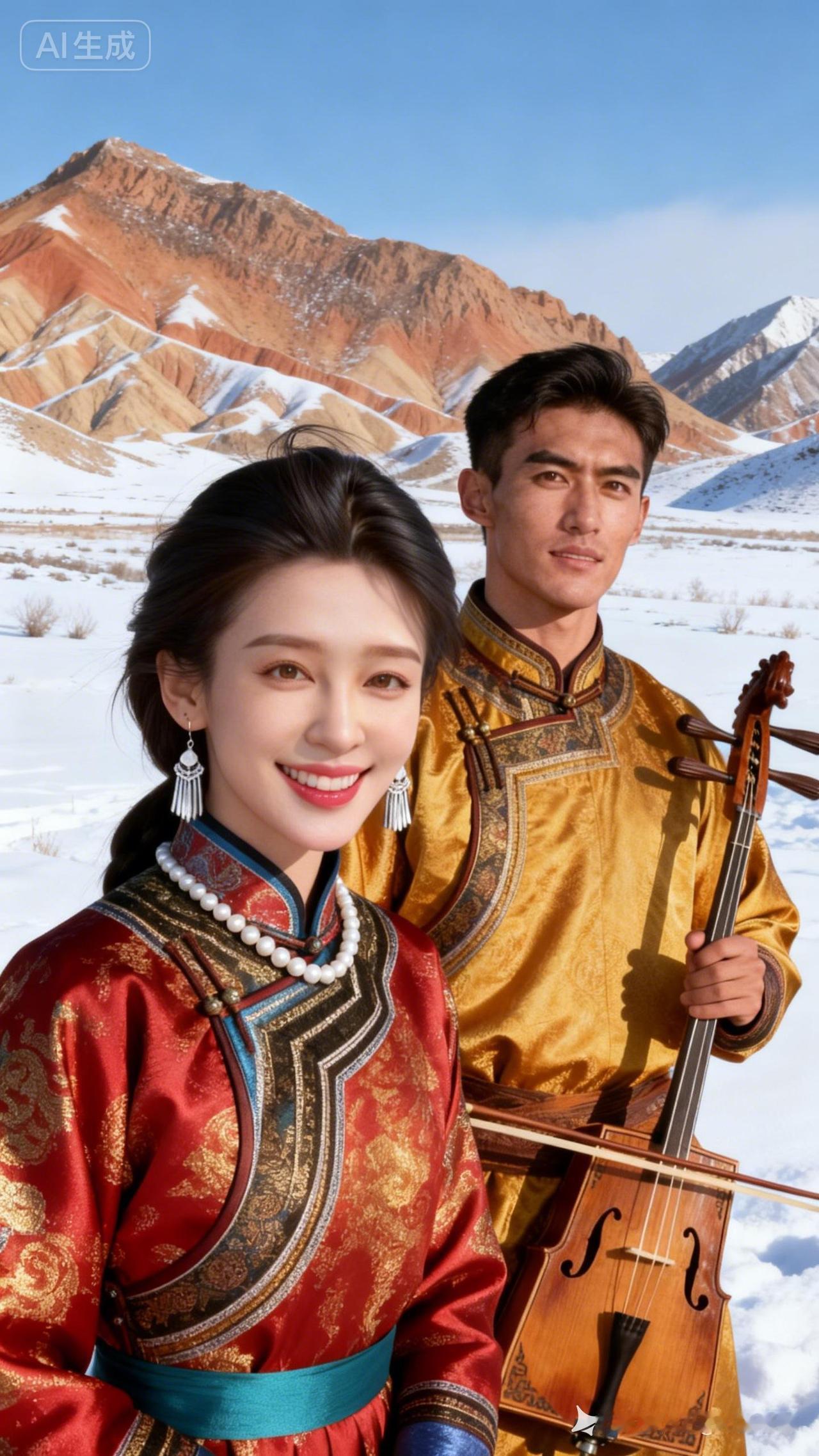 雪地里的民族风情，美轮美奂！