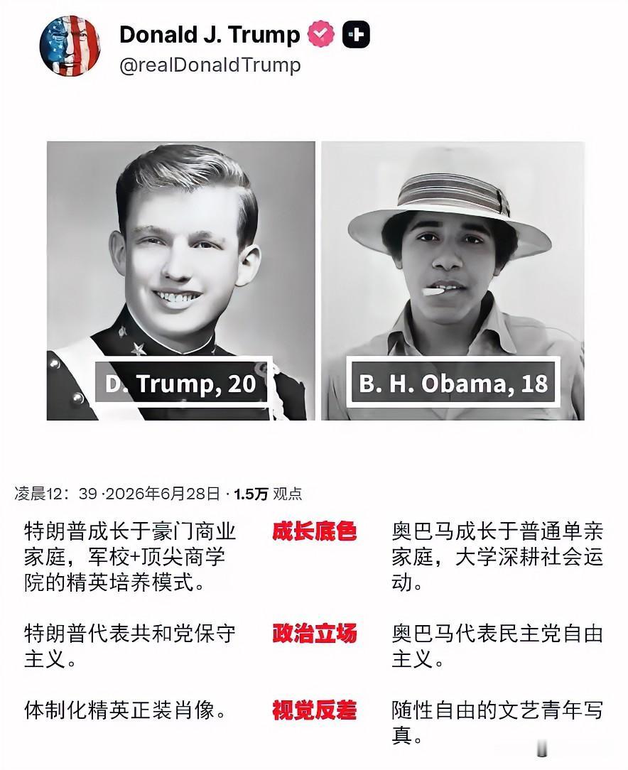 一边是军校规训、豪门商业体系浇灌出的保守精英；一边是单亲家庭长大、浸润民权运动的