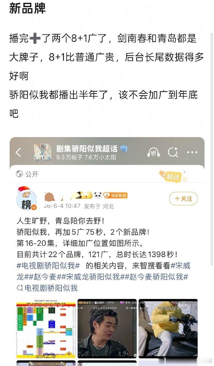 骄阳似我播出半年还在加广 骄阳似我播完加广哇 骄阳似我播出半年还在加广，长尾效应