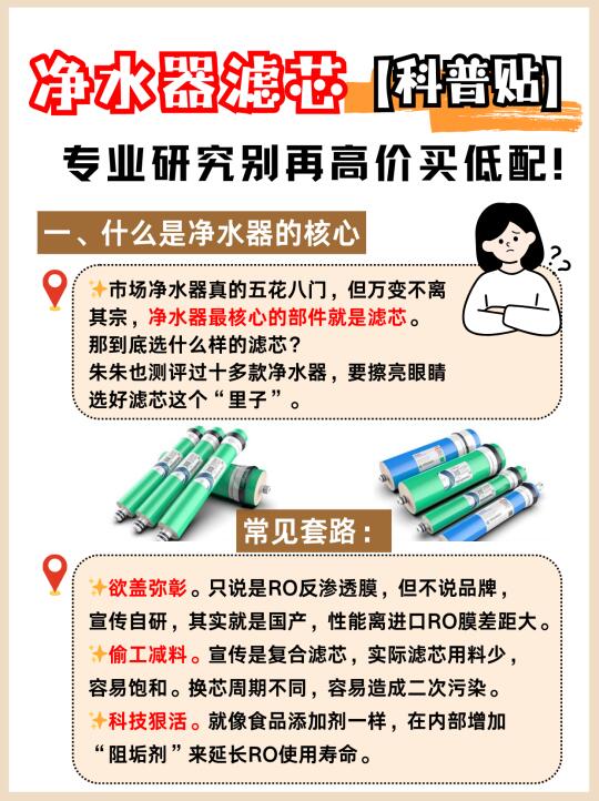 净水器坑人套路，滤芯10年不用换❗