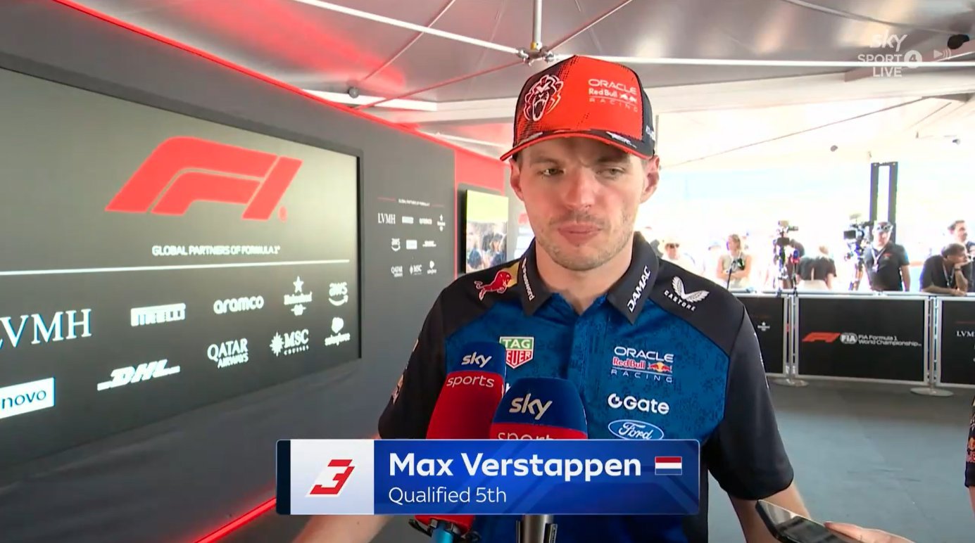 F12026F1奥地利大奖赛 维斯塔潘在接受 Sky Sports F1 采访时
