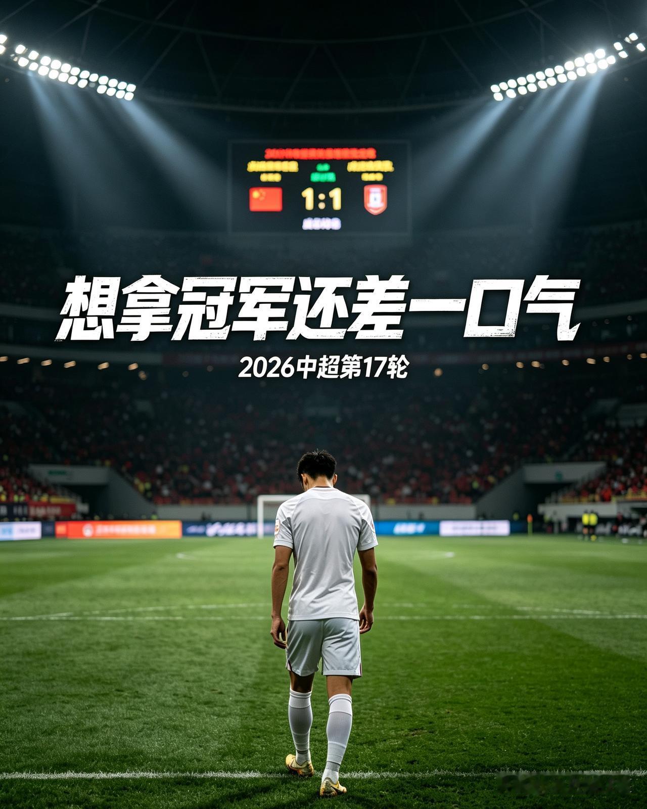 惊出一身冷汗！蓉城被弱旅绝平，冠军硬实力真的还差一口气！
 
2026中超第17