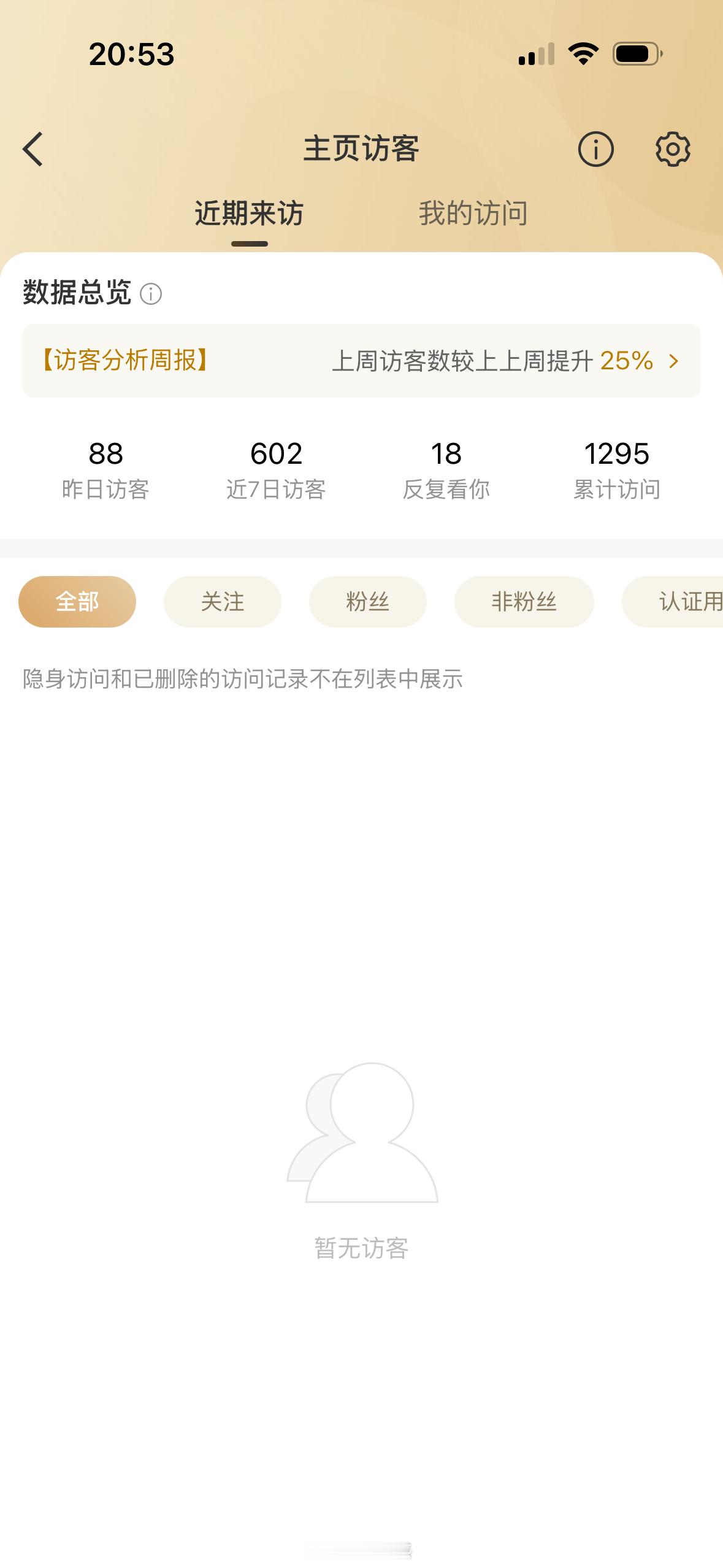 这是沙溢思，隐身访问没了这下打开访客的欲望彻底没有了 