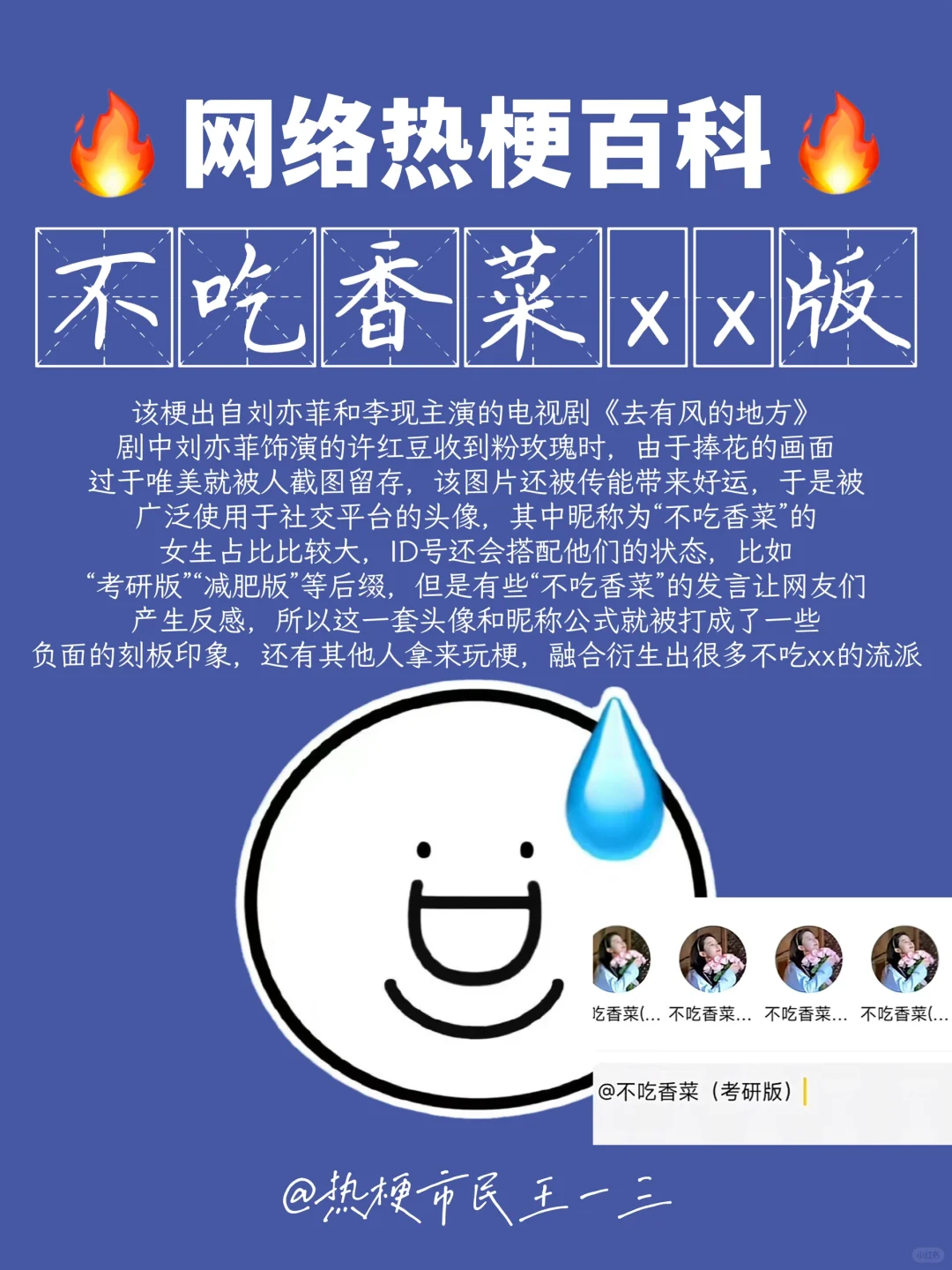 网络热梗流行语百科✅不吃香菜（热梗版）