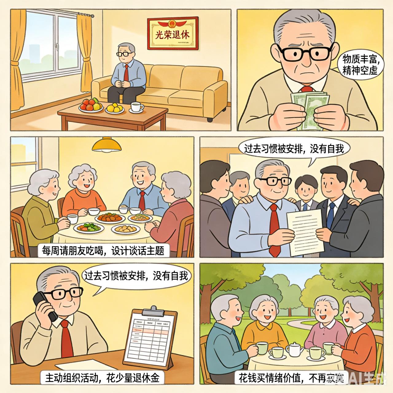 退休干部为啥寂寞？
不少退休干部拿不少退休金，但非常寂寞。物质丰富精神空虚。其实