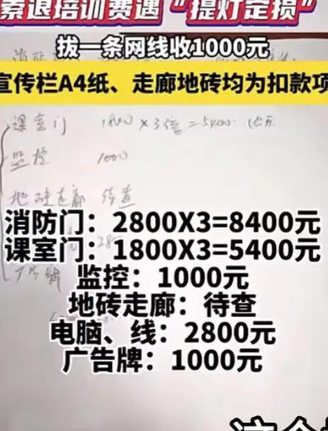 广州再现“提灯定损”！

这次不是租客而是学生：学校消防门3x2800=8400