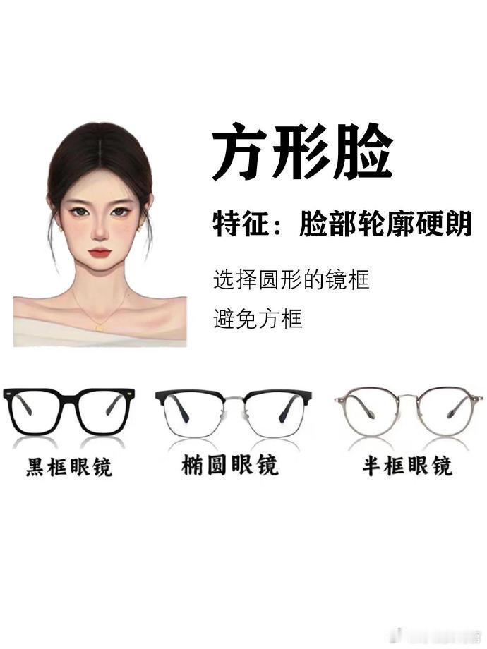 史上最全的眼镜框选择法则来了✨！镜框选对颜值翻倍 