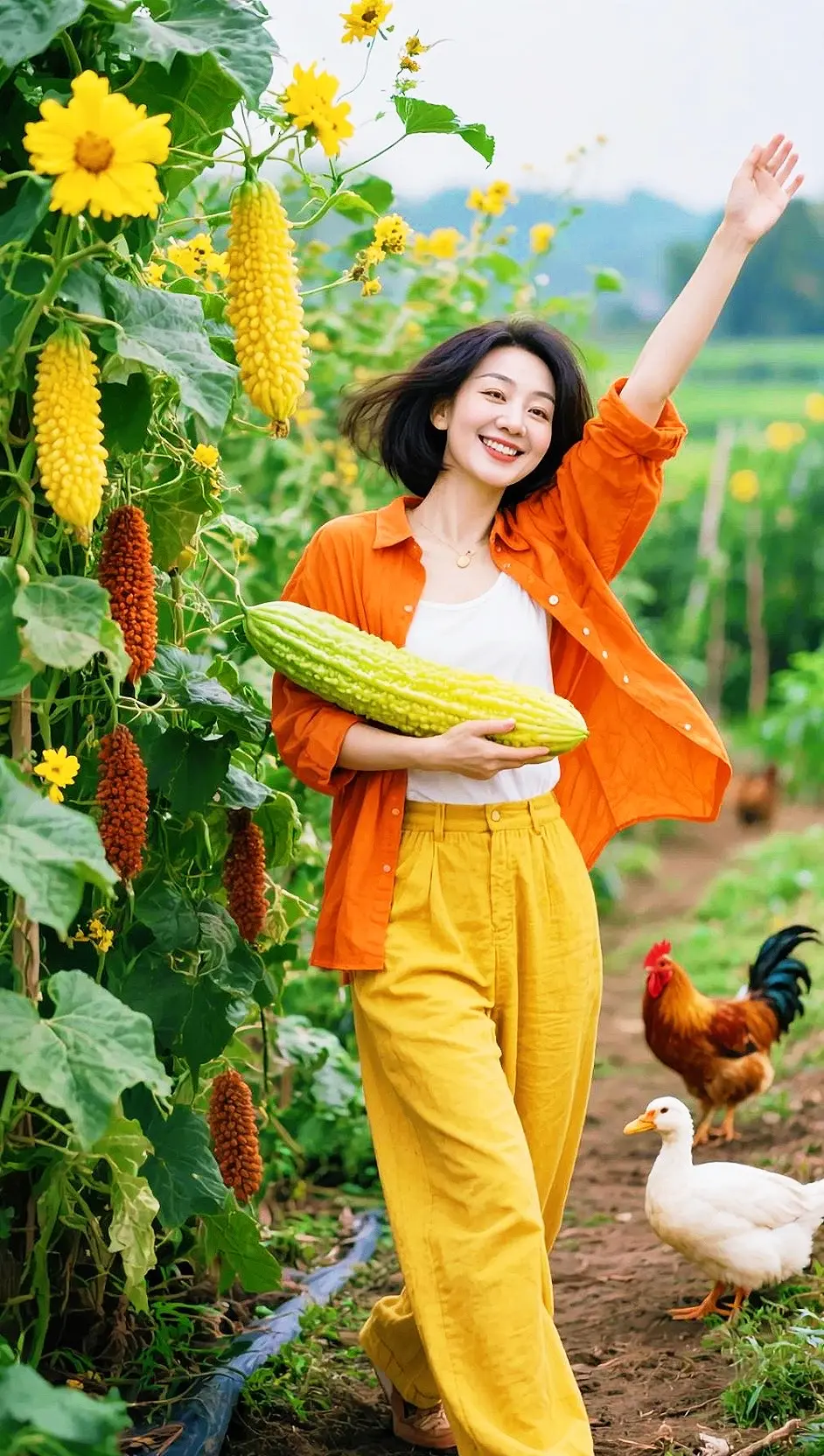 AI田园生活照 ai创作 广告分成玩法达人伙伴计划