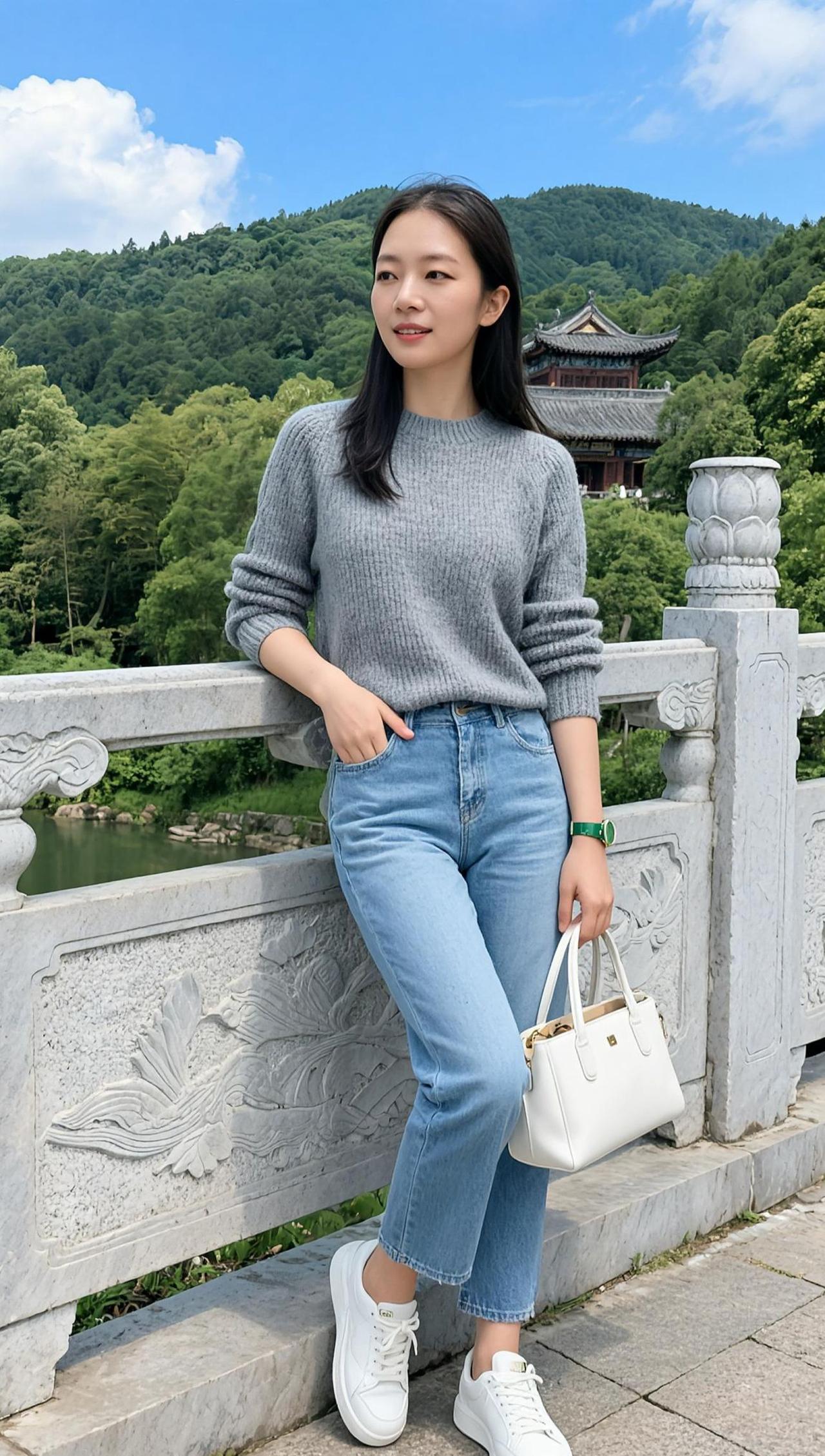 AI湖畔生活照 我的乡村生活  日常vlog 随拍穿搭