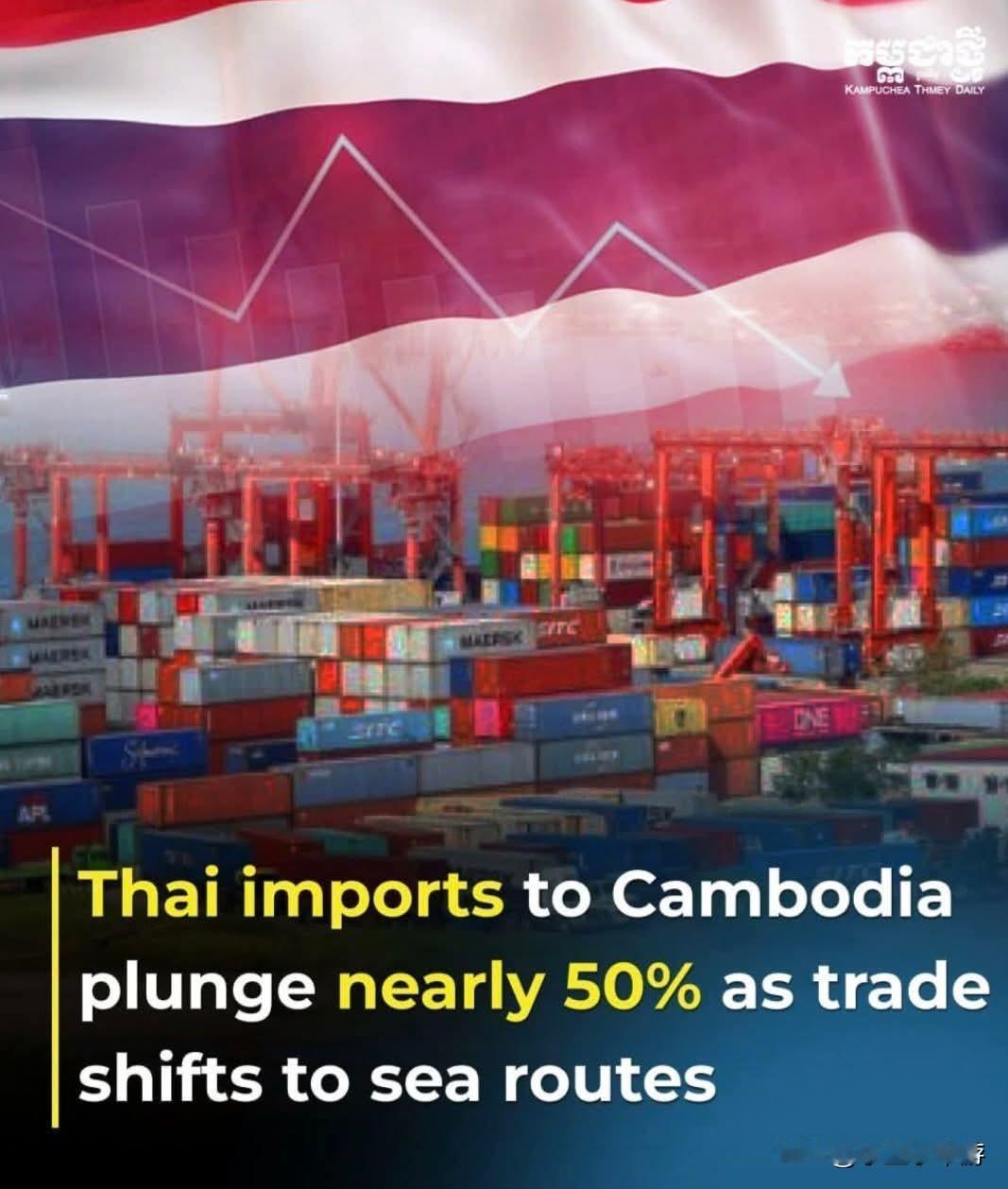 泰柬边境冲突致陆路边境关闭 2026年1月泰国对柬出口额骤降近50% 贸易转向海