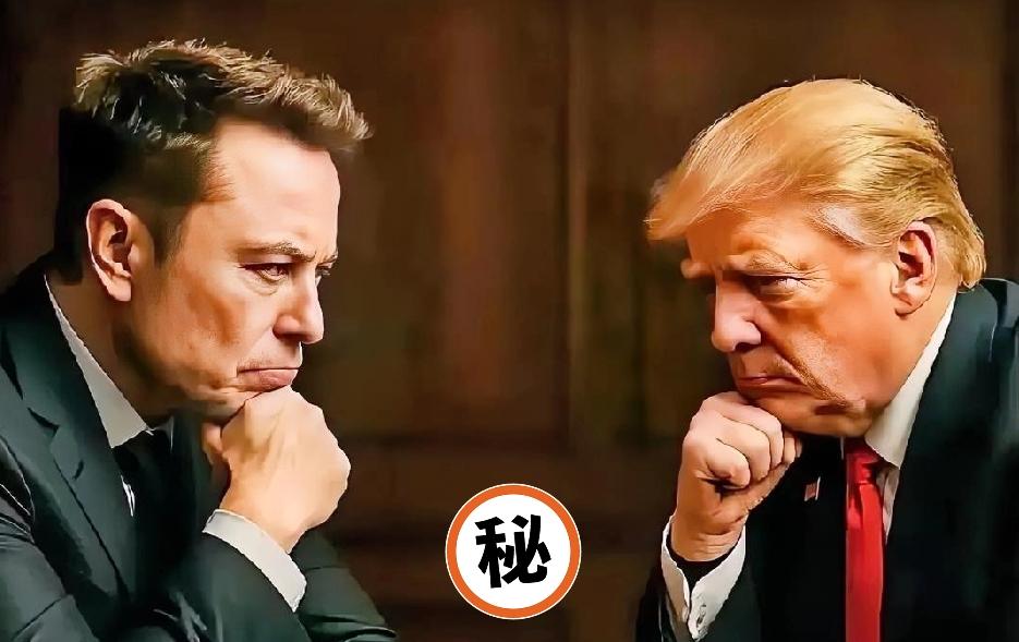 就在刚刚
一场意外的握手，一次出乎意料的相遇，悄然改变了特朗普和马斯克的关系！