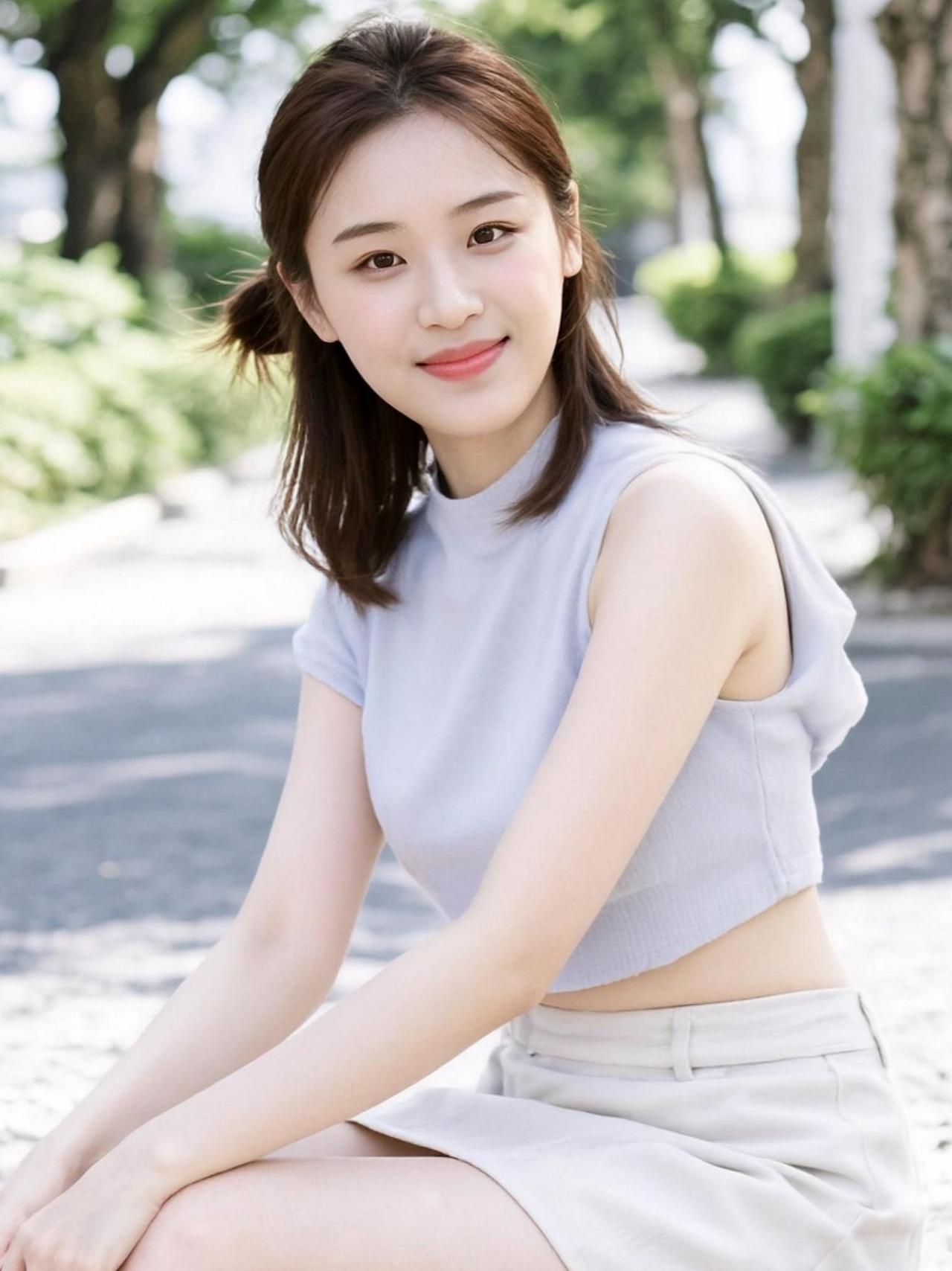 这照片拍得，我差点以为自己是时尚圈的编外人员了。阳光、草地、还有这随意中带着点小