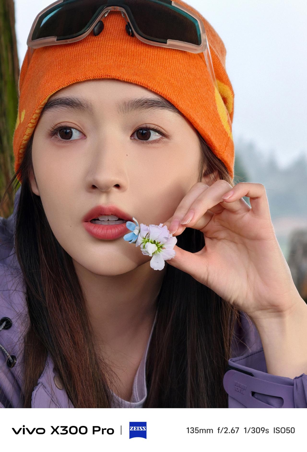 X300 Pro人像模式找王玉雯做模特，这个肤色没人敢说是蜡像人像了吧vivox