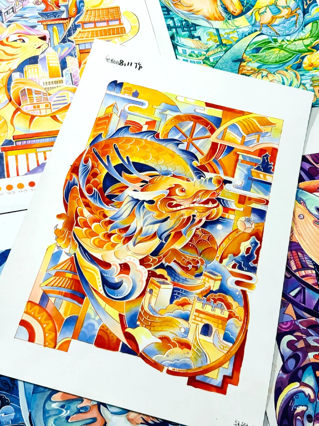 橙黄撞上蓝，高分很简单🐲