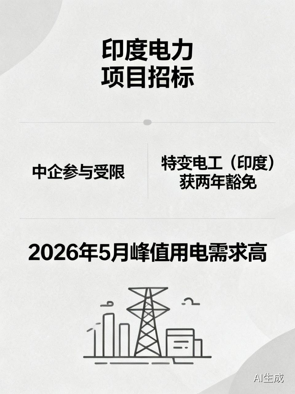 4家中企获准参与印度电力项目政府招标，这些中企记吃不记打，有可能血本无归。
印度