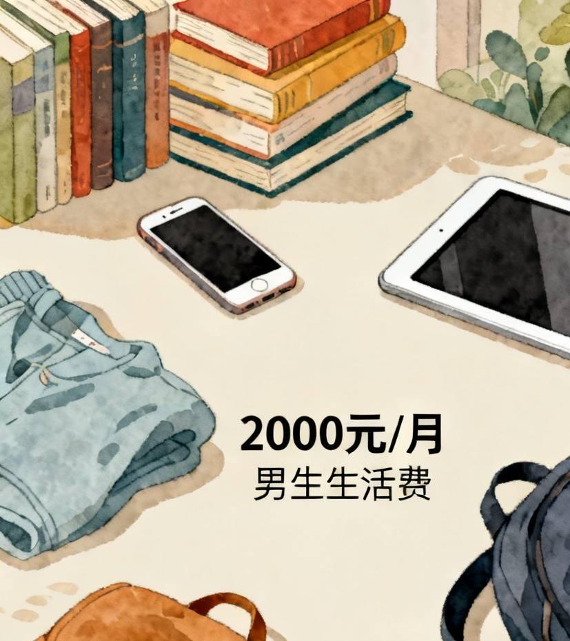 9月大学开学，生活费2000够用吗，男生

已经买了手机，平板电脑
生活用品，衣