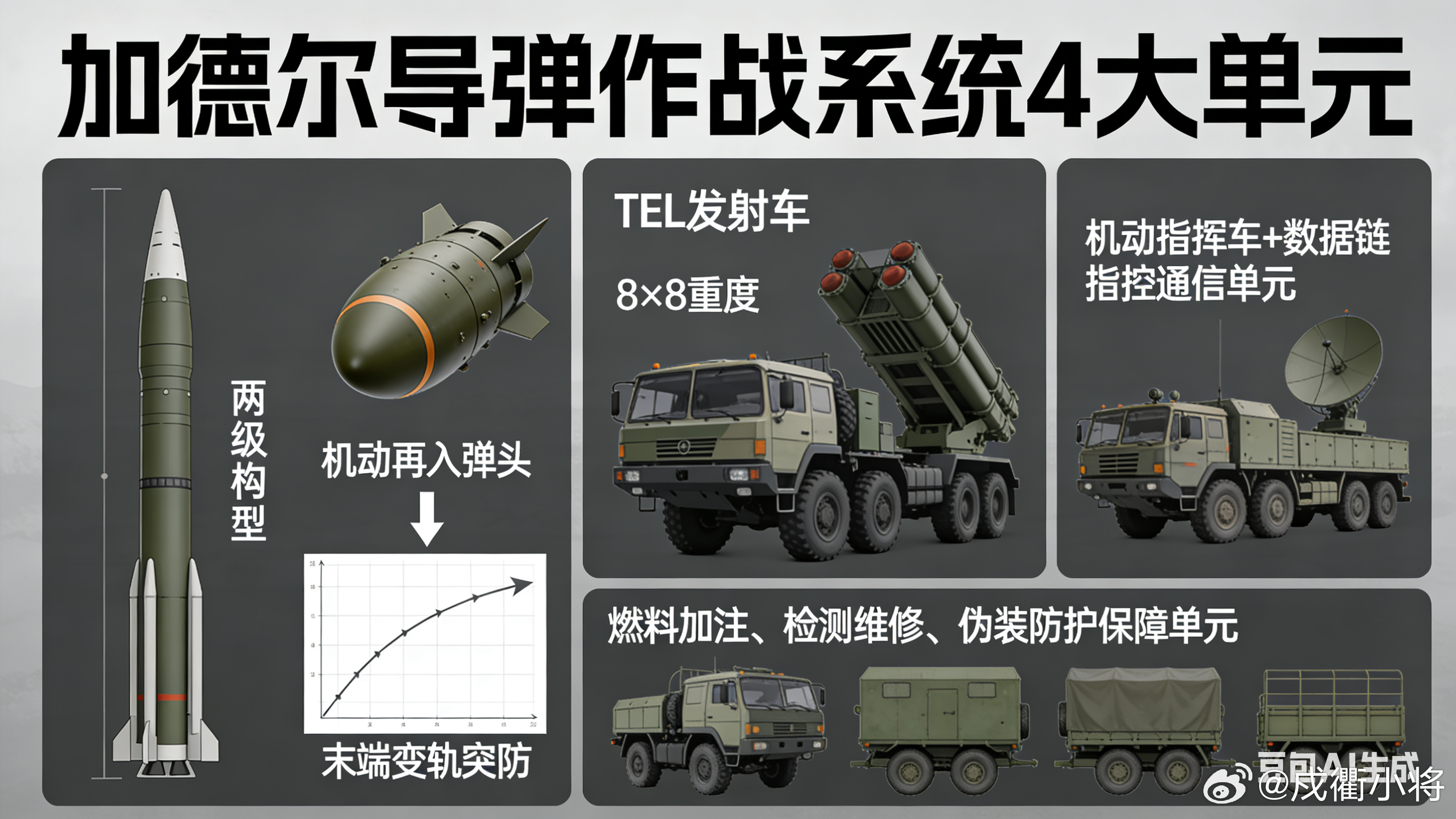 加德尔导弹作为伊朗主力中程弹道导弹，凭借出色的射程覆盖能力与突防性能，成为区域战