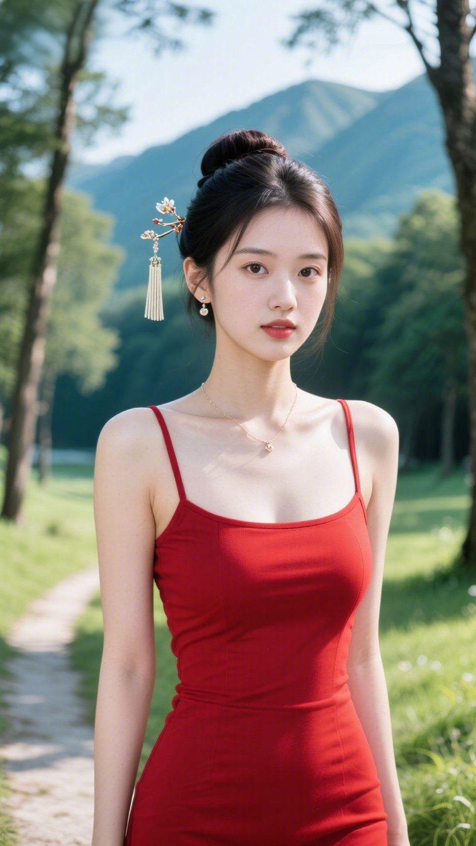 山林晴岚七言排律
 
层峦叠翠入云天，  远岫含青接野烟。
晴光遍洒千林上，  