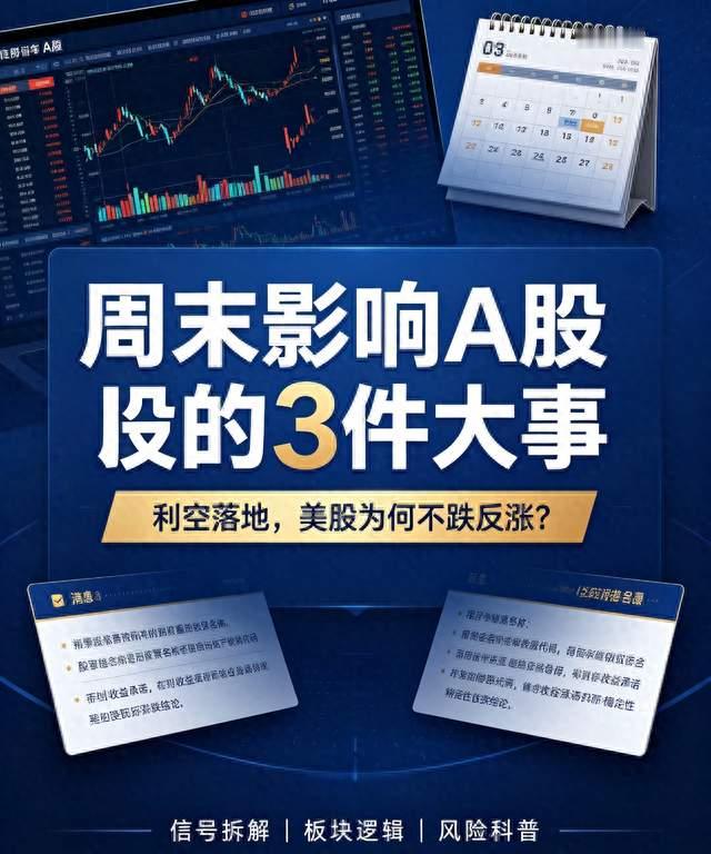 周末影响A股的3件大事：密集利空落地美股不跌反涨，释放何种信号