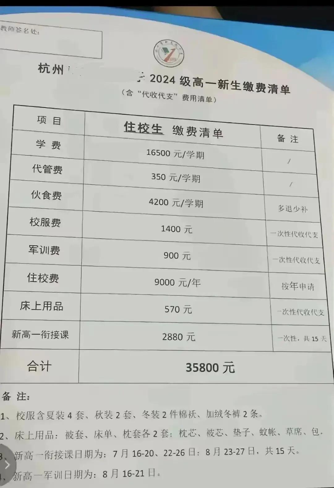 所以说民办高中的伙食费也没有多高呢。
之前很多深圳家长说，自己的孩子上高中，一天