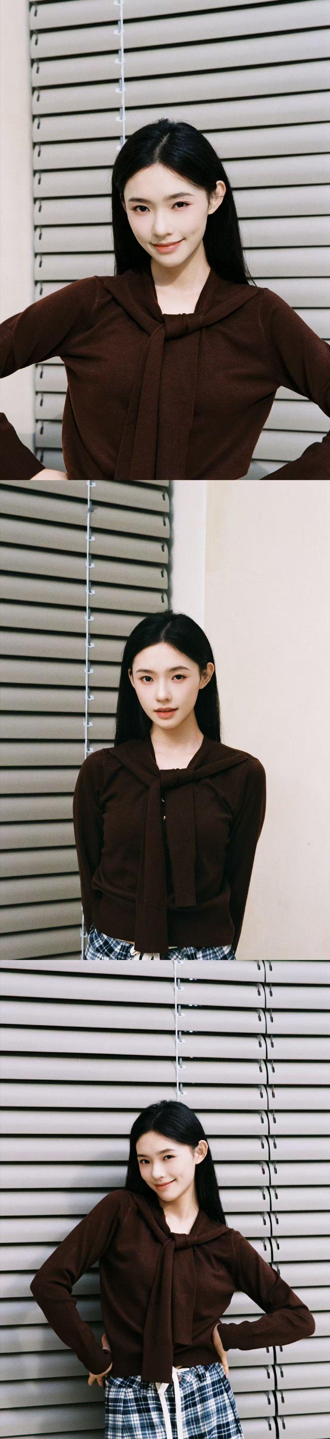 林允古早白月光小说女主 林允撞脸古早小说白月光！卡其色上衣衬得干净，白开水妆清透