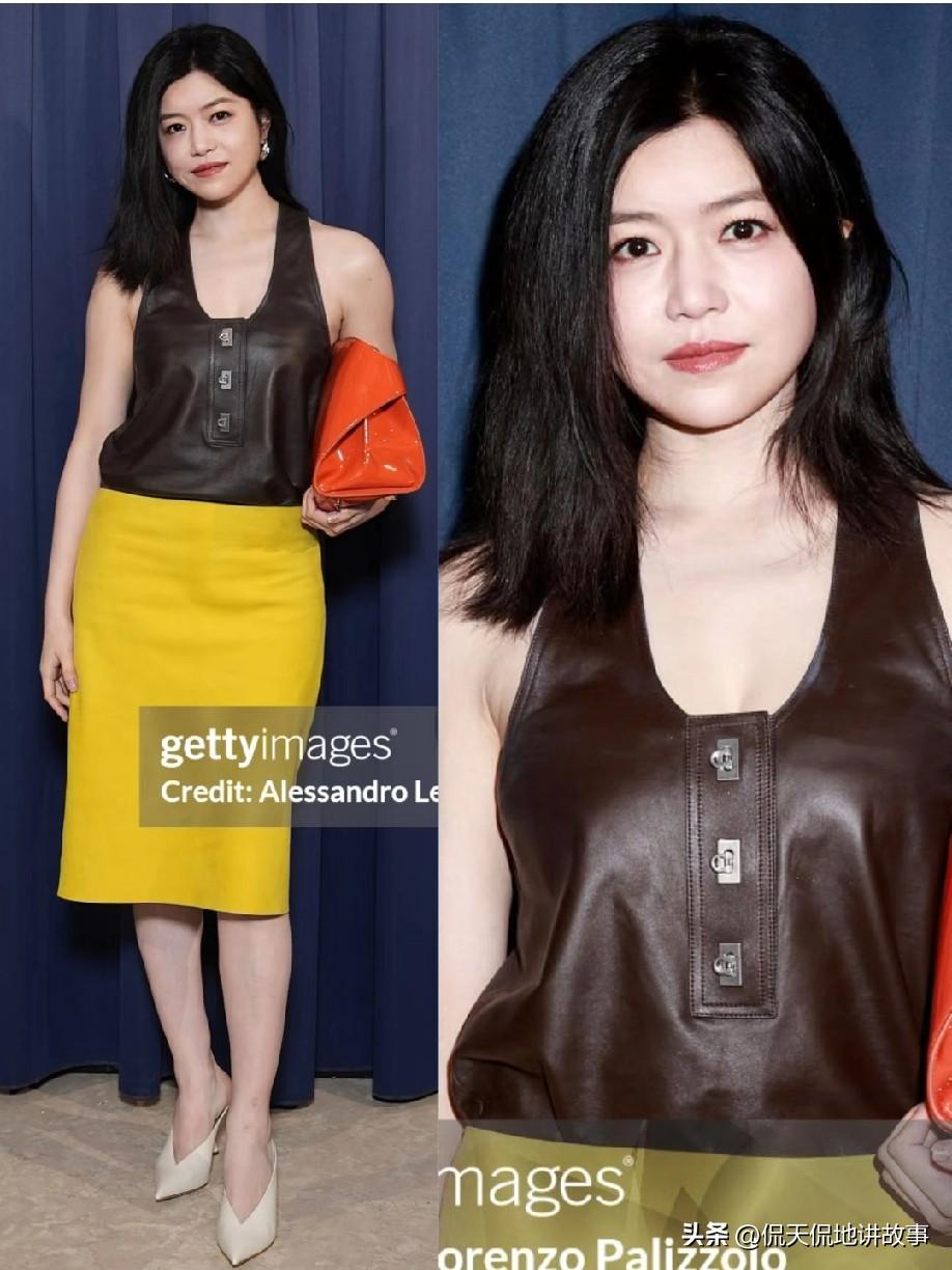 陈妍希米兰看秀生图，不得不说姐姐脸是真的美，可惜这次穿搭完全没发挥优势，还把身材