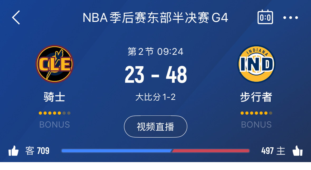 步行者领先25分三分太准了 骑士崩了 ​​​