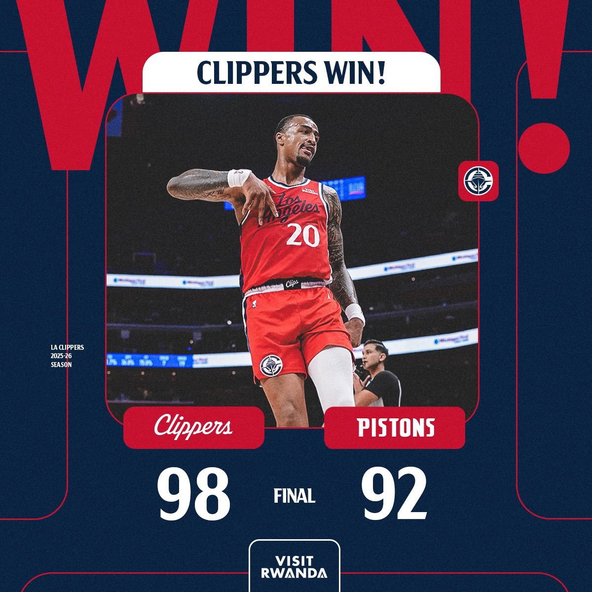 快船和活塞在100分以下决胜，取得了一场来之不易，但同时又展现球队蜕变的胜利。本