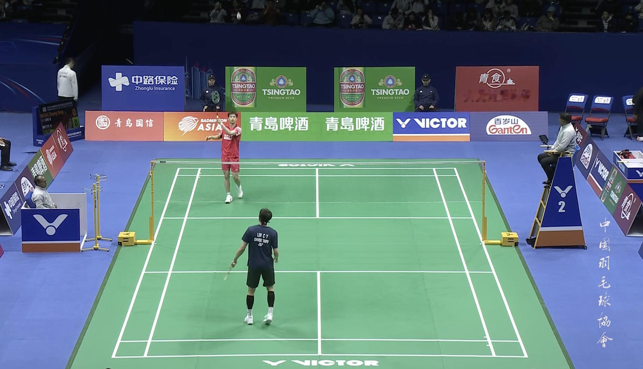 晚场比赛马上开始：王正行🇨🇳 vs 林俊易中国羽毛球队2026亚洲羽毛球团体