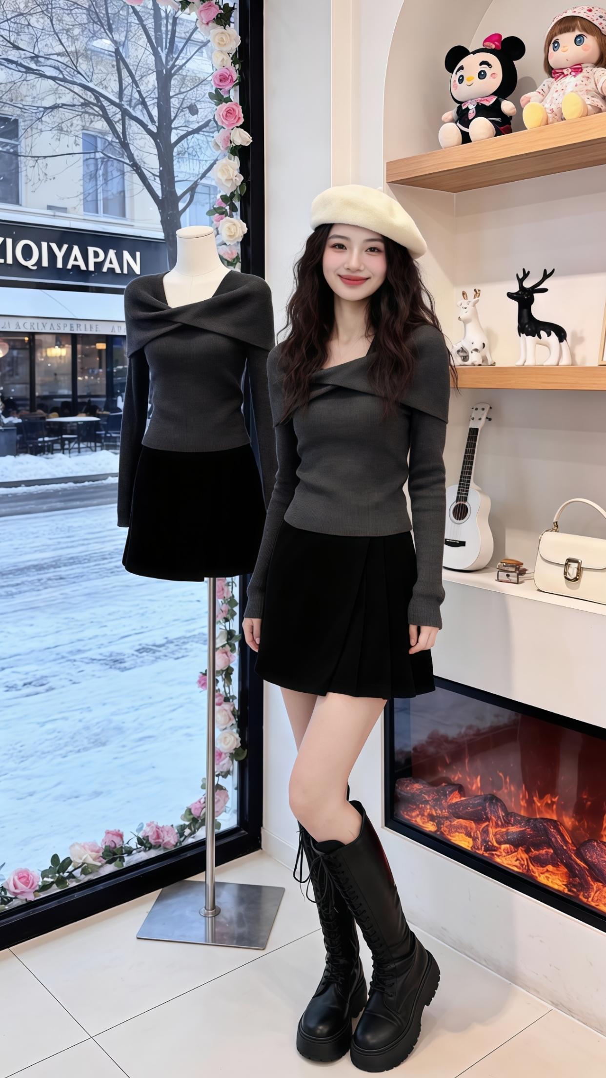 针织衫  气质百搭 小个子穿搭 潮流时尚穿搭 女神气质穿搭